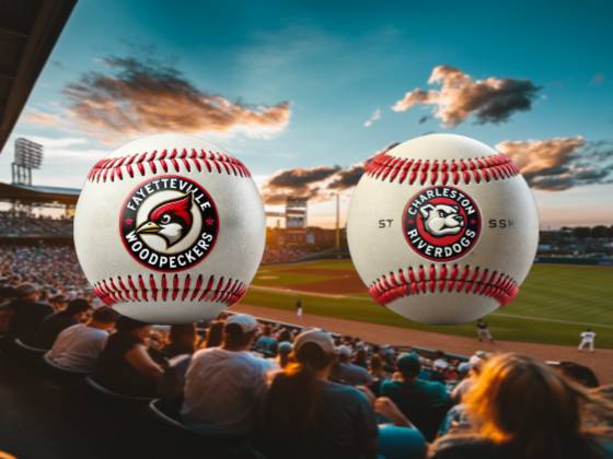 Charleston RiverDogs at Fayetteville Woodpeckers